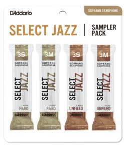 D'Addario Select Jazz Soprano Sax Reed Sampler Card