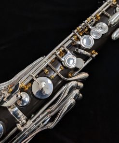 Backun Bass Clarinet - Model Q Grenadilla Wood, Low C, Silver Keys & Gold Posts - Left Hand