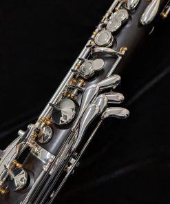 Backun Bass Clarinet - Model Q Grenadilla Wood, Low C, Silver Keys & Gold Posts - Left Hand Pinky