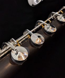 Backun Bass Clarinet - Model Q Grenadilla Wood, Low C, Silver Keys & Gold Posts - Lower Keys
