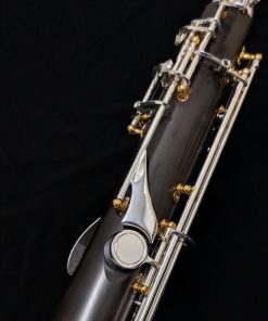 Backun Bass Clarinet - Model Q Grenadilla Wood, Low C, Silver Keys & Gold Posts - Register Key