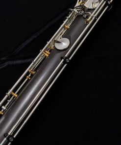 Backun Bass Clarinet - Model Q Grenadilla Wood, Low C, Silver Keys & Gold Posts - Keywork Reinforcement