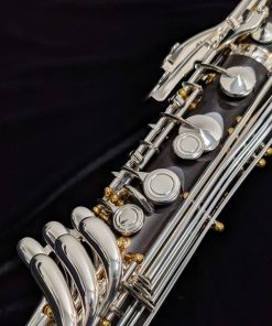 Backun Bass Clarinet - Model Q Grenadilla Wood, Low C, Silver Keys & Gold Posts - Right Hand
