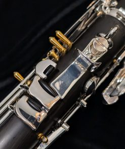 Backun Bass Clarinet - Model Q Grenadilla Wood, Low C, Silver Keys & Gold Posts - Thumb Rest / Keys