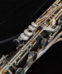 Backun Bass Clarinet - Model Q Grenadilla Wood, Low C, Silver Keys & Gold Posts - Trills