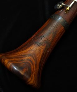 Backun Model Q Cocobolo Wood Clarinet - Silver Key, Gold Post - Bell