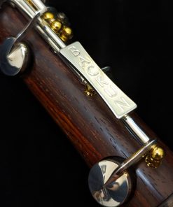 Backun Model Q Cocobolo Wood Clarinet - Silver Key, Gold Post - Brace