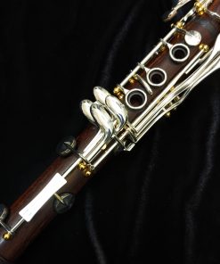 Backun Model Q Cocobolo Wood Clarinet - Silver Key, Gold Post - Lower Joint