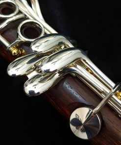Backun Model Q Cocobolo Wood Clarinet - Silver Key, Gold Post - RH Pinky