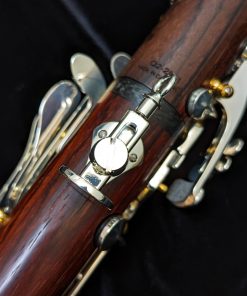 Backun Model Q Cocobolo Wood Clarinet - Silver Key, Gold Post - Thumb