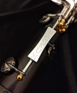 Backun Model Q Clarinet, 2nd Gen - Grenadilla with Silver Keys & Gold Posts - Reinforcement Bar