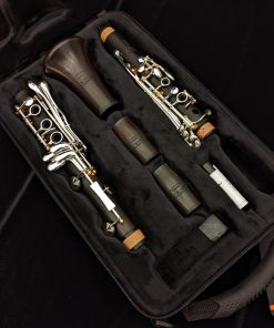 Backun Model Q Clarinet, 2nd Gen - Grenadilla with Silver Keys & Gold Posts - Inside Case