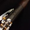 Backun Model Q Clarinet, 2nd Gen - Grenadilla with Silver Keys & Gold Posts - Logo