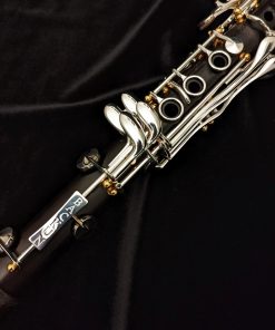 Backun Model Q Clarinet, 2nd Gen - Grenadilla with Silver Keys & Gold Posts - Lower Joint