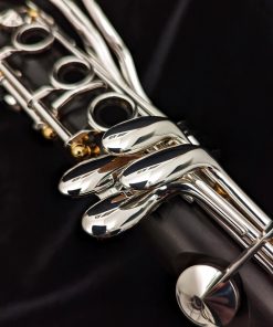 Backun Model Q Clarinet, 2nd Gen - Grenadilla with Silver Keys & Gold Posts - Right Hand Pinky