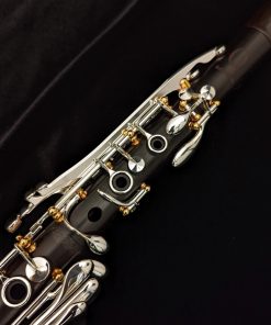 Backun Model Q Clarinet, 2nd Gen - Grenadilla with Silver Keys & Gold Posts - Upper Joint