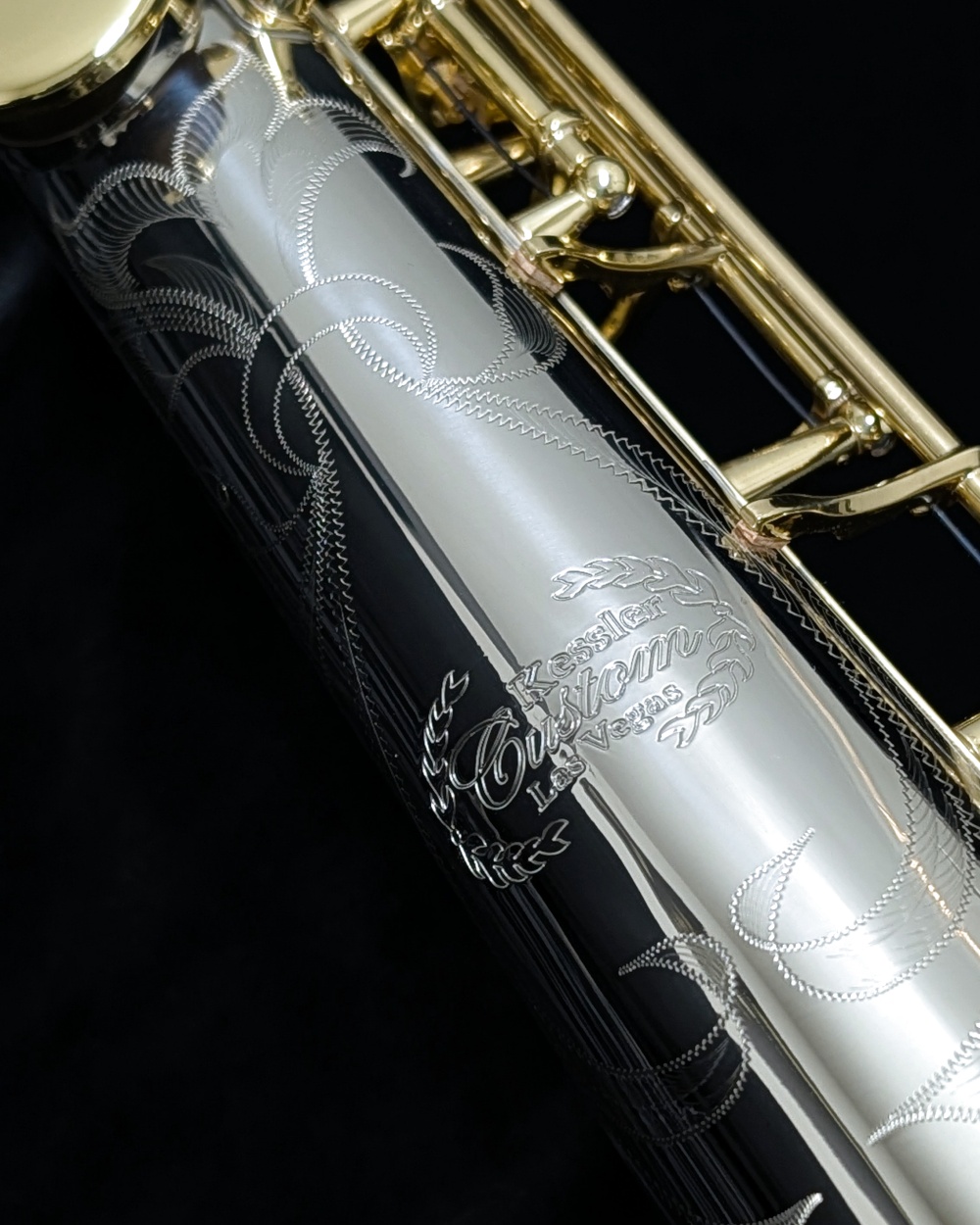 Kessler Custom "Handmade One" Nickel-Silver Soprano Sax - Logo