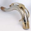 Kessler Custom Handmade Tenor Sax Neck - Polished Nickel-Silver, Lacquered, Engraved