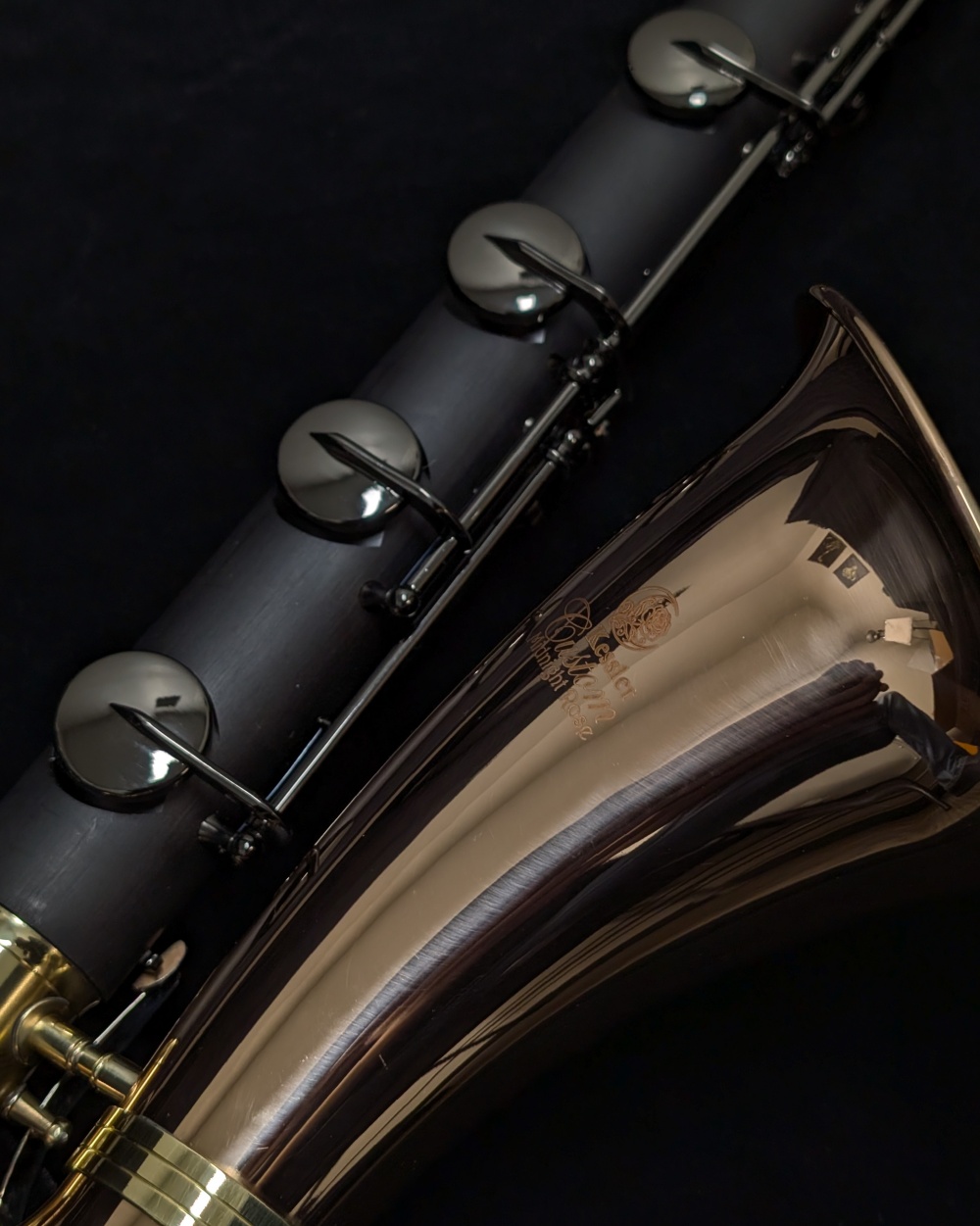 Kessler Custom 2nd Gen Low C Bass Clarinet - Midnight Rose - Bell
