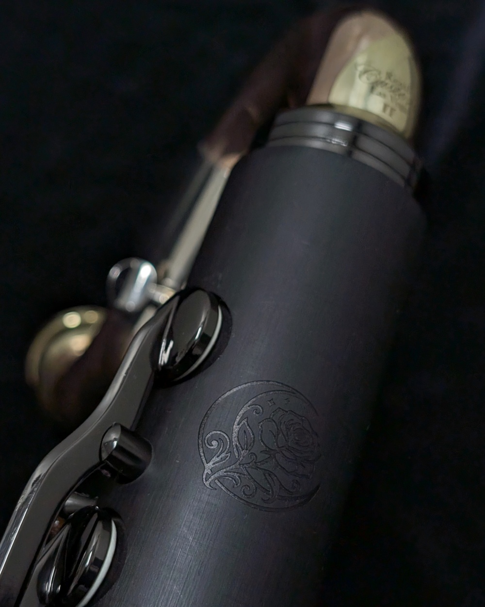 Kessler Custom 2nd Gen Low C Bass Clarinet - Midnight Rose - Engraved Body Logo