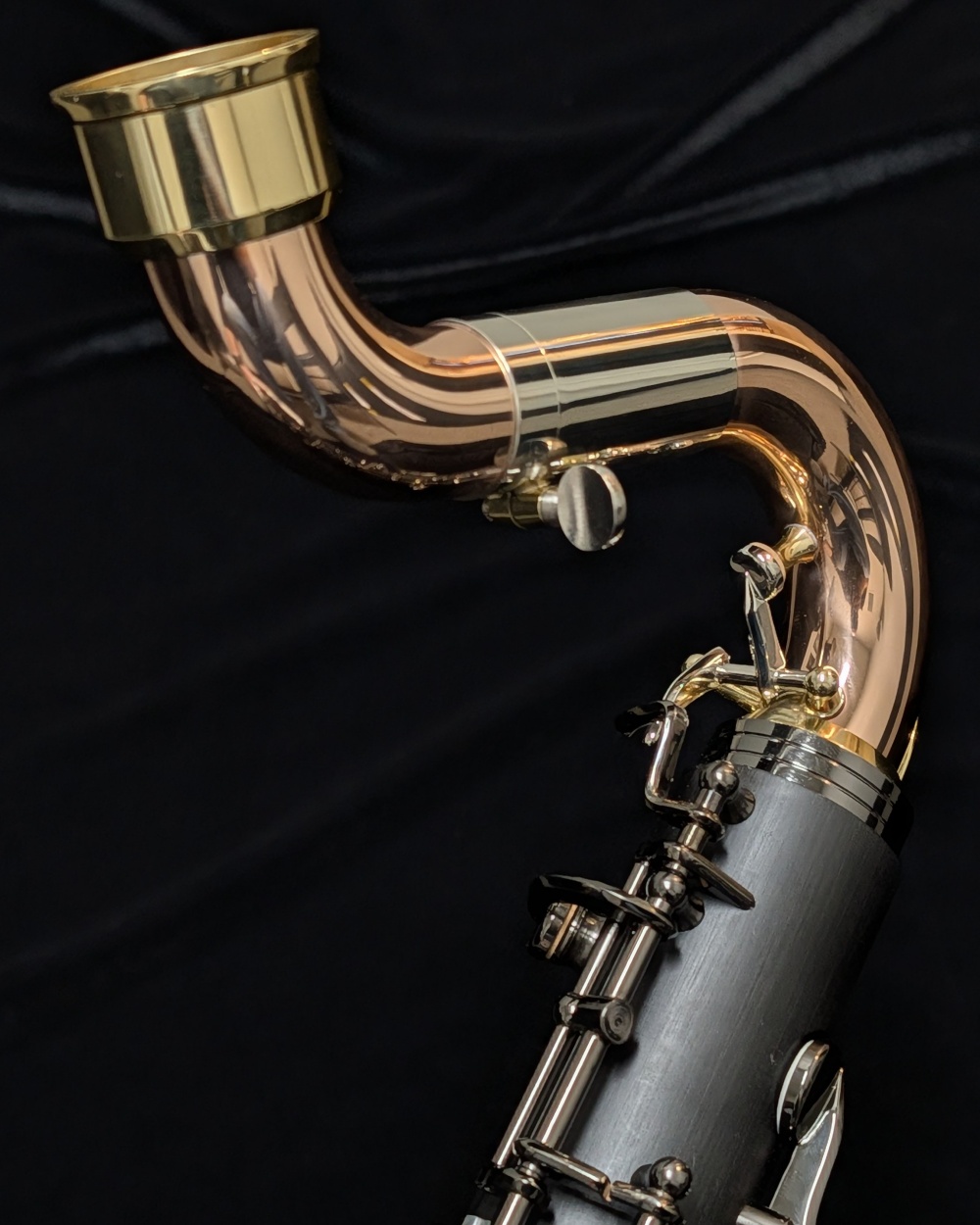 Kessler Custom 2nd Gen Low C Bass Clarinet - Midnight Rose - Neck