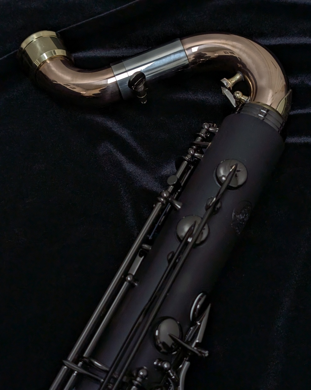 Kessler Custom 2nd Gen Low C Bass Clarinet - Midnight Rose - Neck