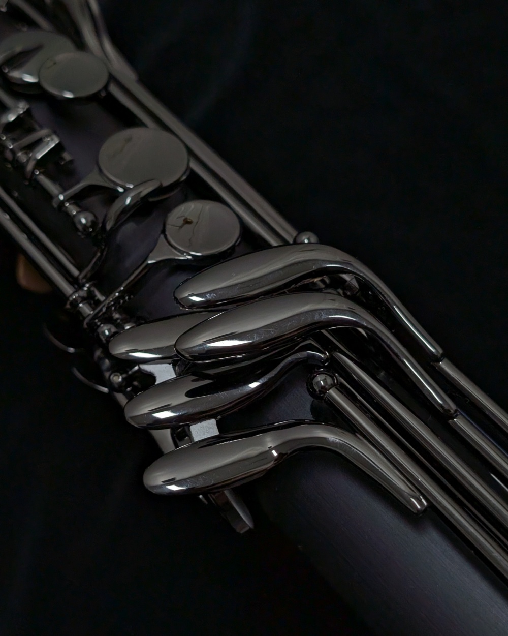 Kessler Custom 2nd Gen Low C Bass Clarinet - Midnight Rose - Right Hand Pinky