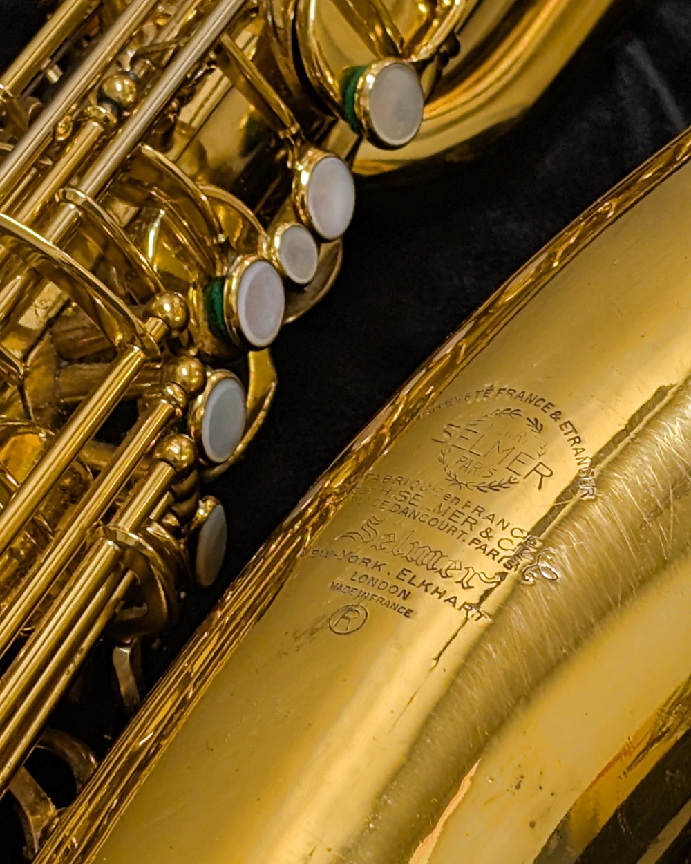 1960 Selmer Paris Mark VI Low A Bari Sax - Relacquered - #87556 - Logo