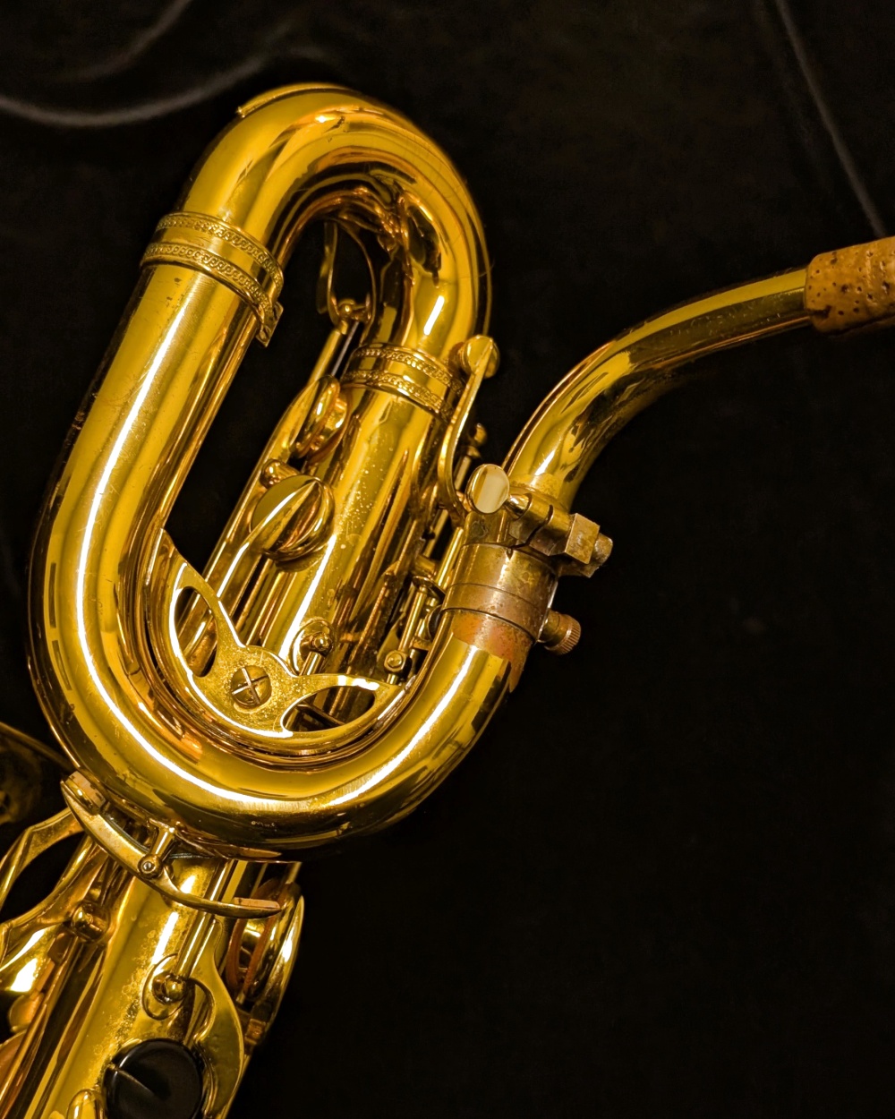 1960 Selmer Paris Mark VI Low A Bari Sax - Relacquered - #87556 - Neck & Branch
