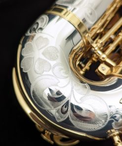 Yanagisawa SCWO37 Sterling Silver Curved Soprano Sax - Bow Engraving